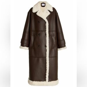 STAND STUDIO Hayley Brown Faux Leather Coat